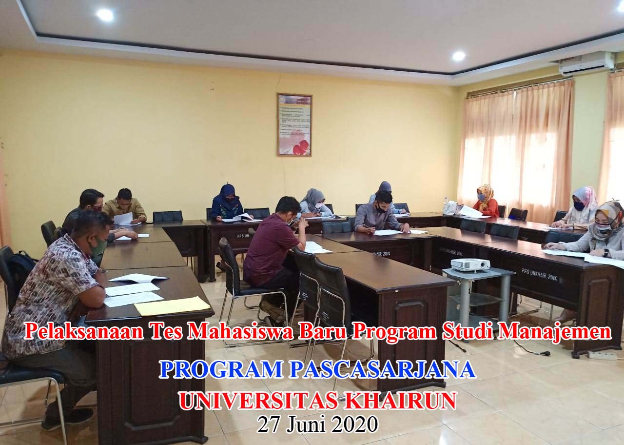 Pelaksanaan Tes Masuk Mahasiswa Baru program pascasarjana Perkembangan Wabah Covid-19