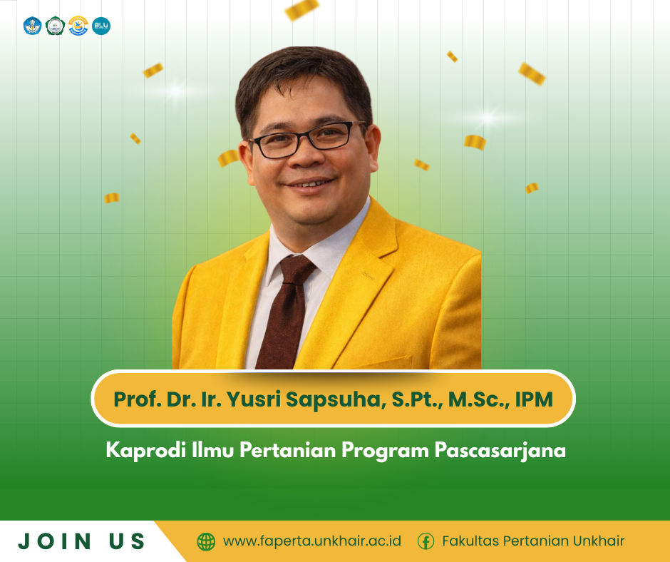 Prof. Dr. Ir. Yusri Sapsuha, S.Pt., M.Sc., IPM.